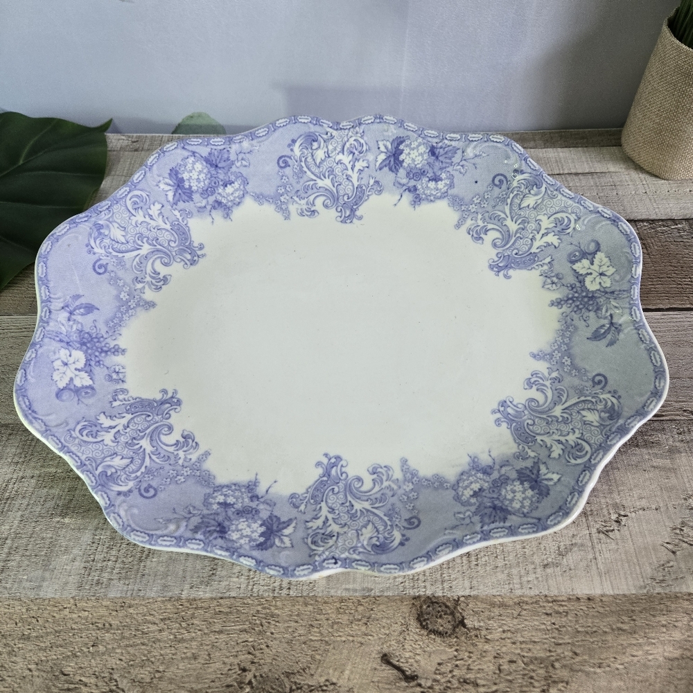 JOHN EDWARDS | Porcelaine De Terre Rare Pattern Unique Antique Platter
